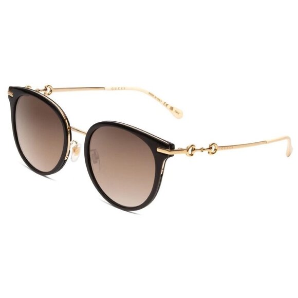 NWT Gucci GG1015SK-004 Black Gold Cat Eye 56mm Sunglasses main image 2